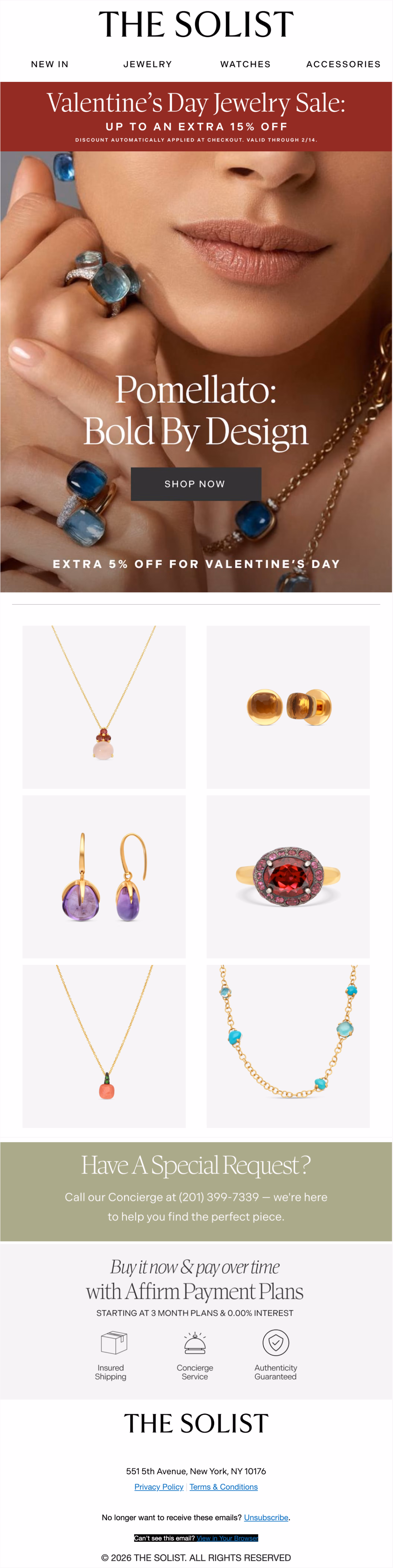 Fashion campaign email preview