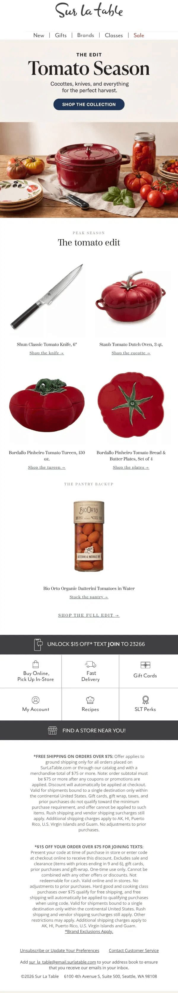 Tomato Season email