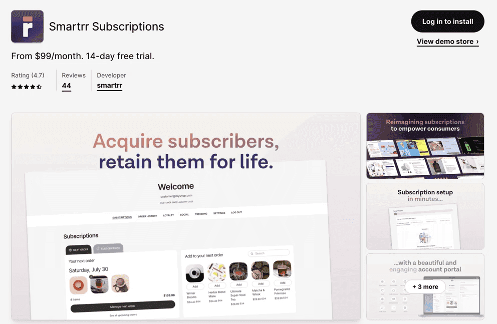 Smartrr subscription app icon representing recurring revenue features for scaling ecommerce brands