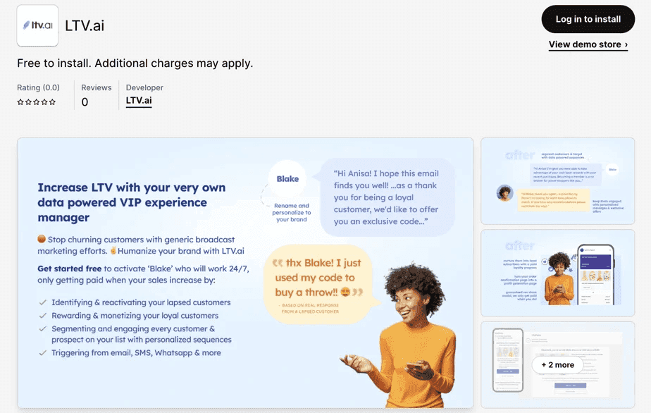 Loyalty and reviews app icons for Okendo and LTV.ai supporting retention and lifetime value growth