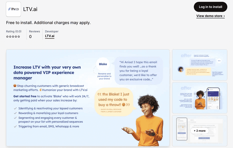 LTV.ai app icon representing profitable scaling through increased customer lifetime value for Shopify brands