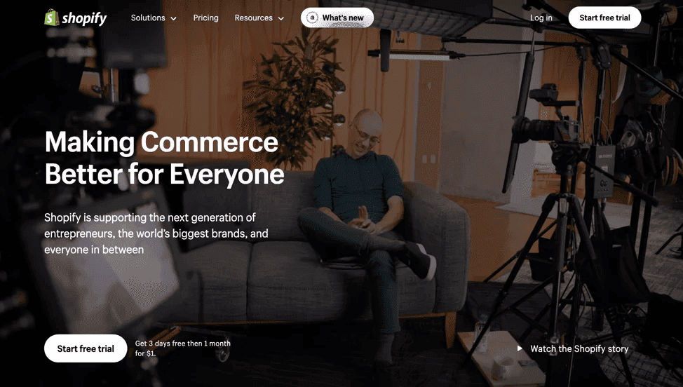 Shopify platform icon representing the storefront foundation powering over 1.7 million ecommerce businesses